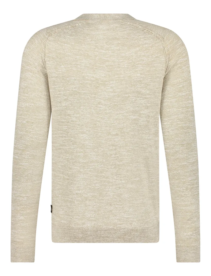 Blue Industry polo lange mouw beige