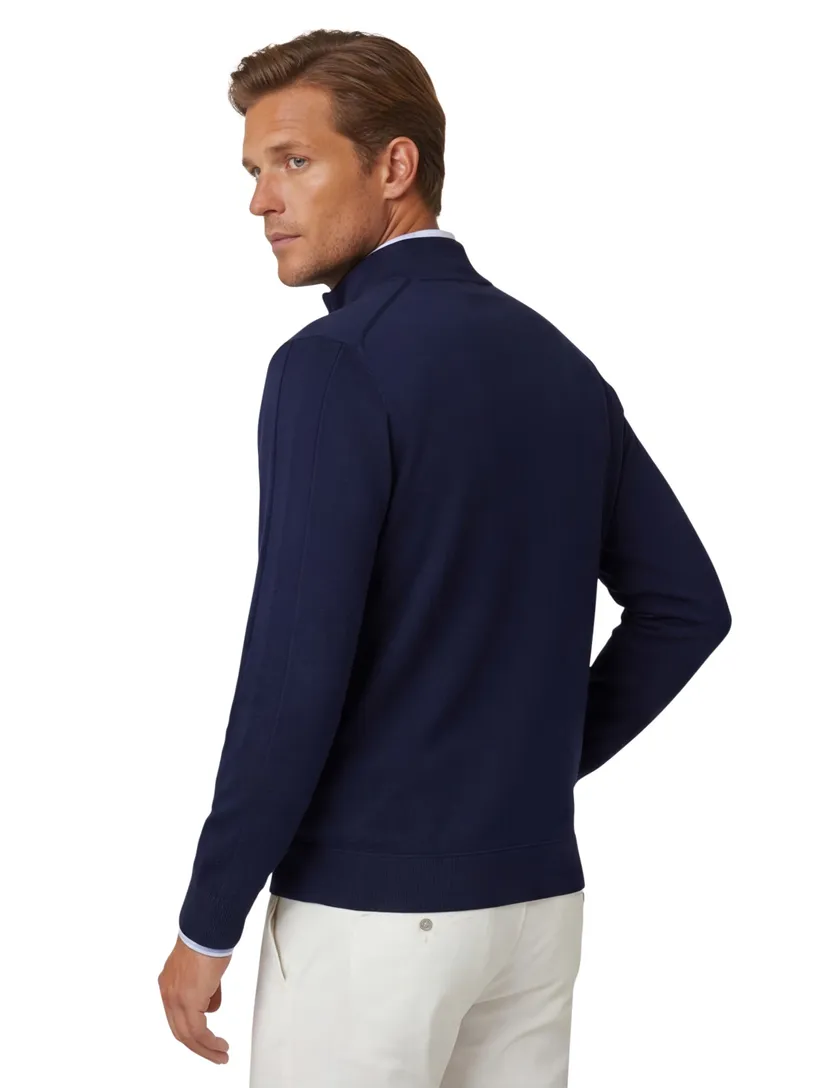 Blue Industry trui donkerblauw half zip
