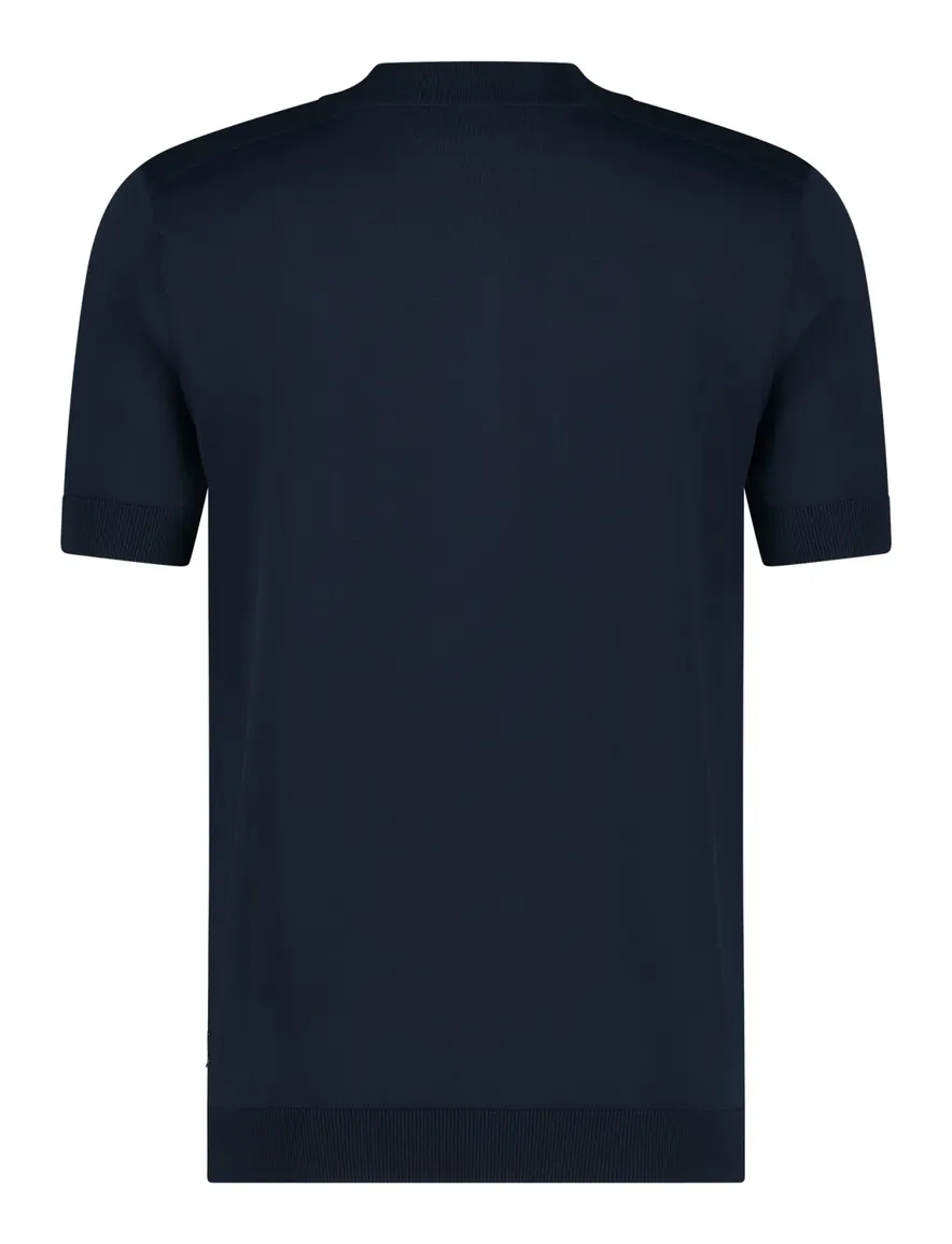 Blue Industry polo donkerblauw rits hals