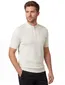 Blue Industry polo creme effen met rits hals