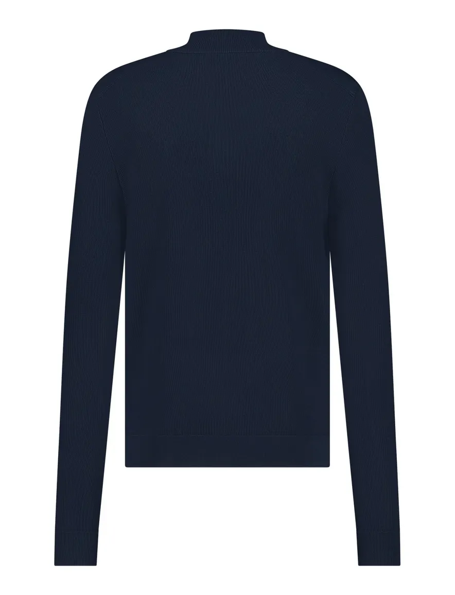 Blue Industry vest donkerblauw hoge hals