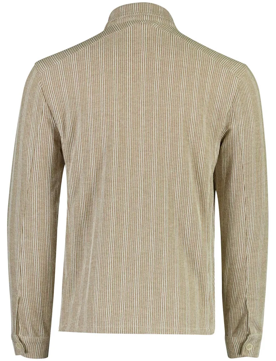 Blue Industry overshirt beige gestreept