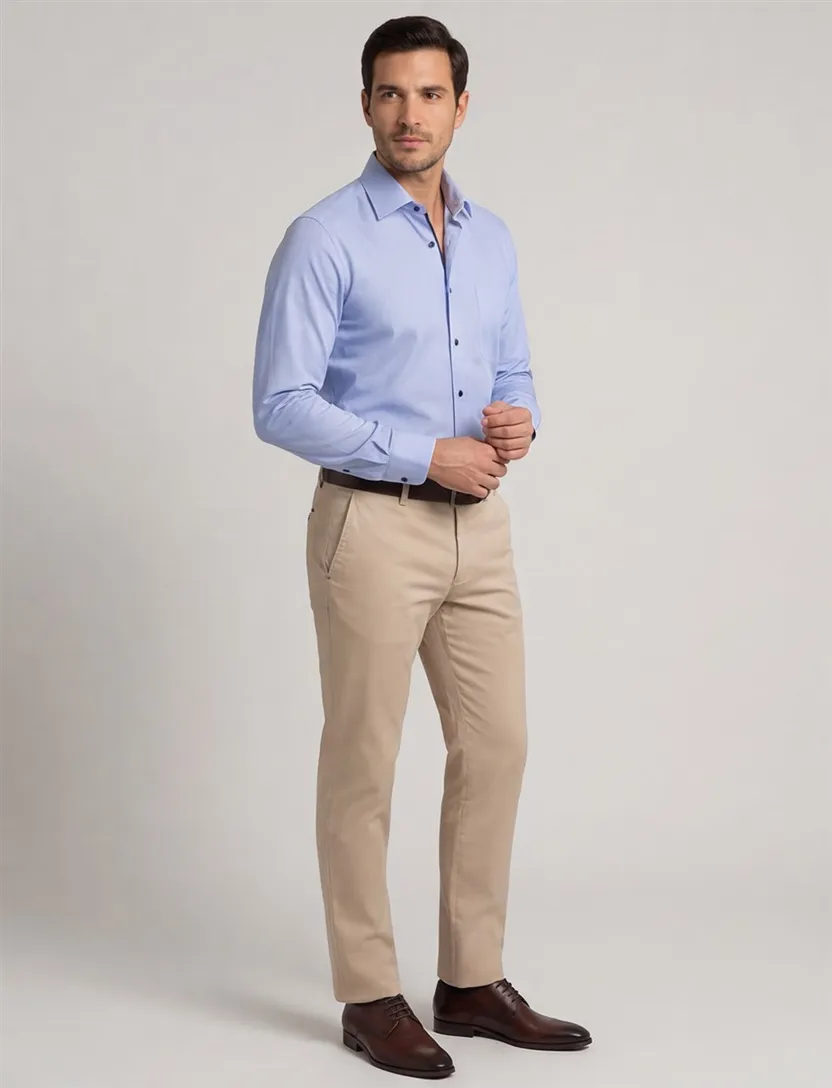 business overhemd Eterna Comfort Fit lichtblauw