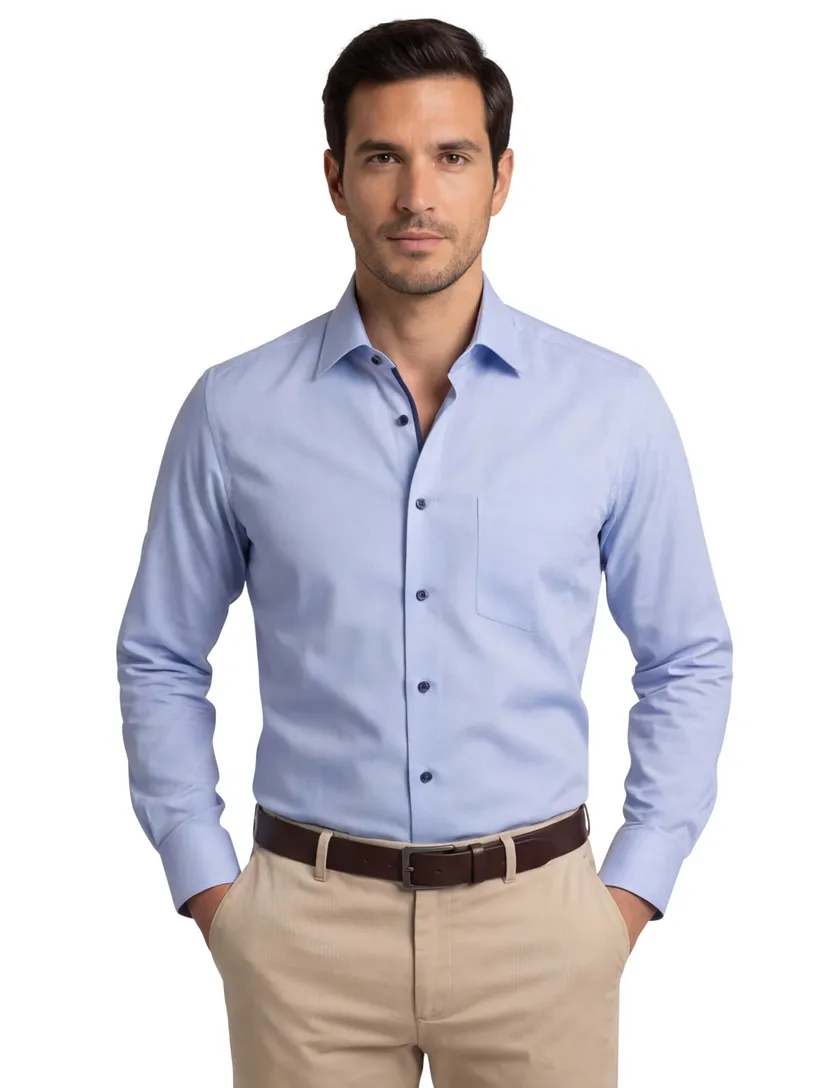 business overhemd Eterna Comfort Fit lichtblauw