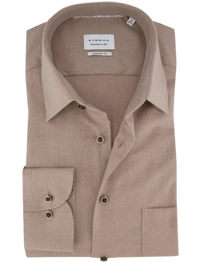 Eterna business overhemd Eterna Comfort Fit bruin