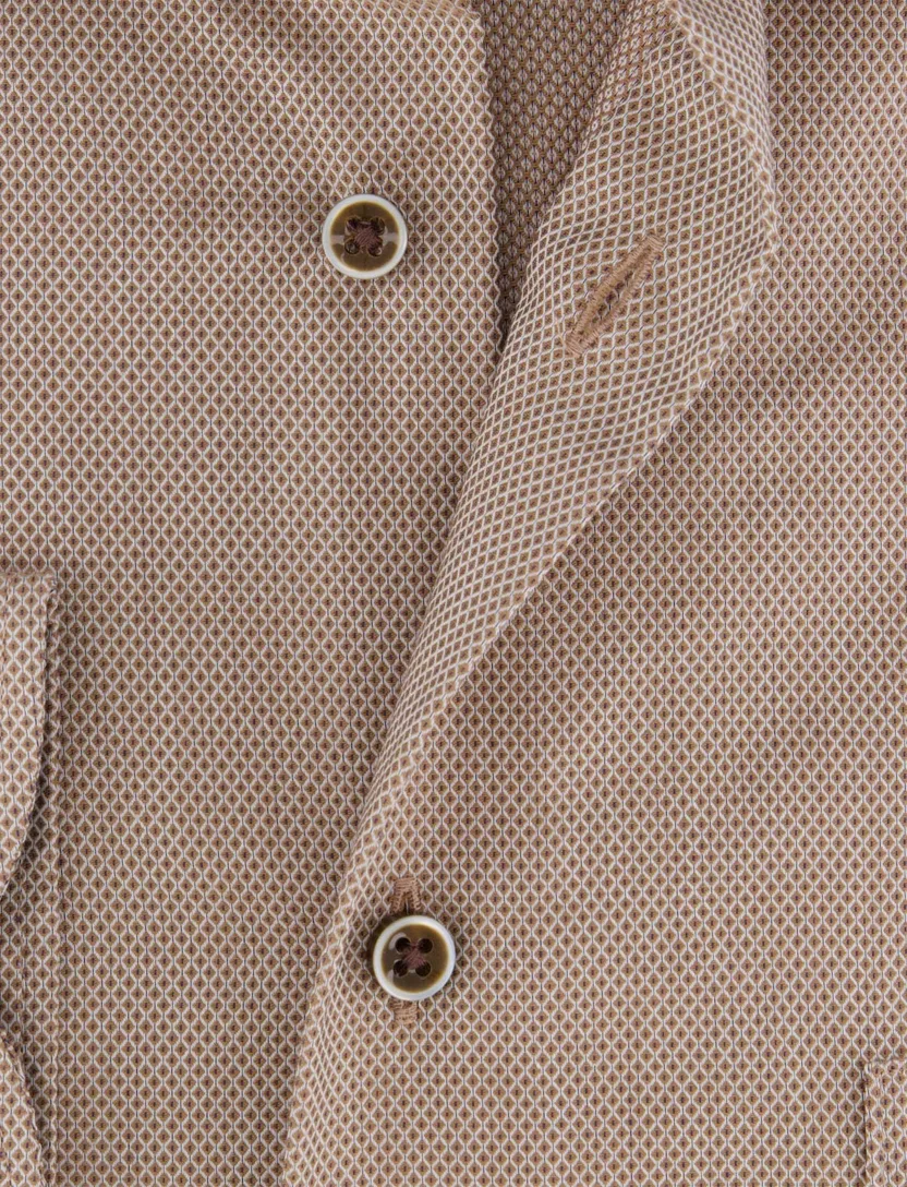 business overhemd Eterna Comfort Fit bruin