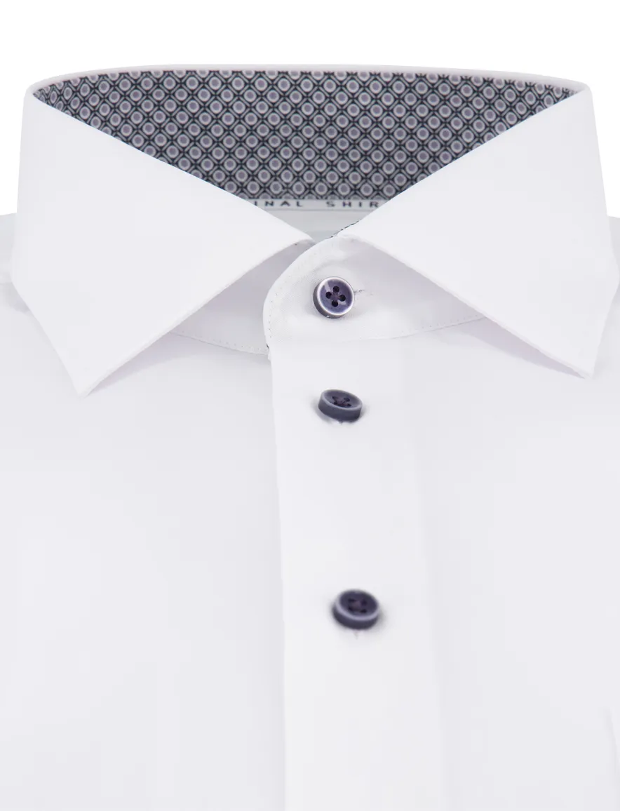 Eterna Modern Fit overhemd wit lange mouw