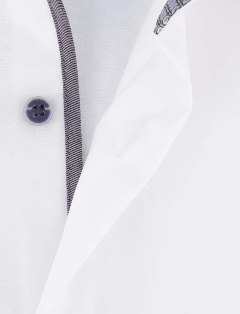 overhemd Eterna Modern Fit wit lange mouw