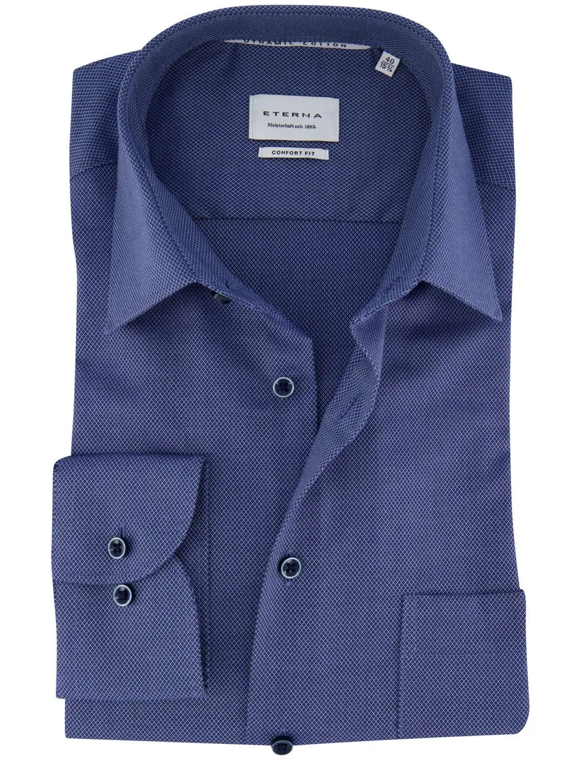 business overhemd Eterna Comfort Fit donkerblauw