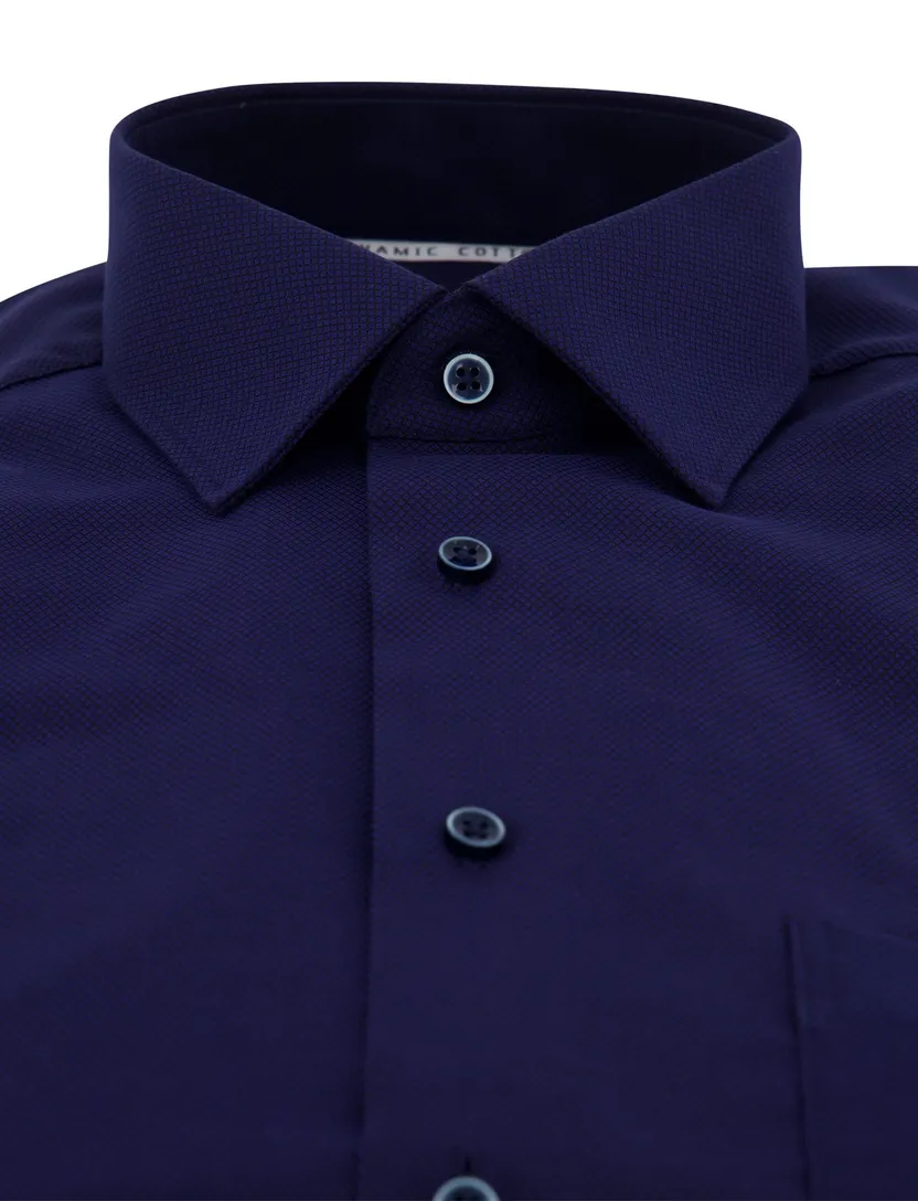 business overhemd Eterna wijde fit donkerblauw
