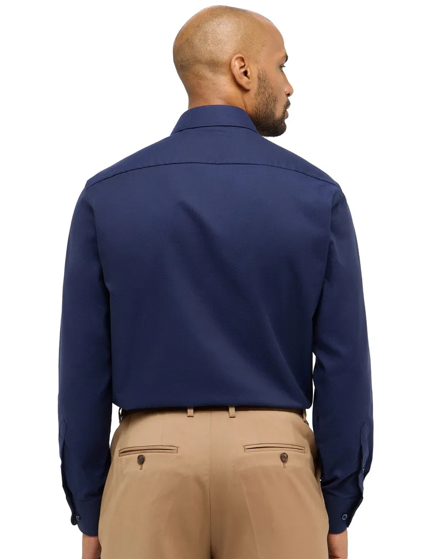 business overhemd Eterna wijde fit donkerblauw