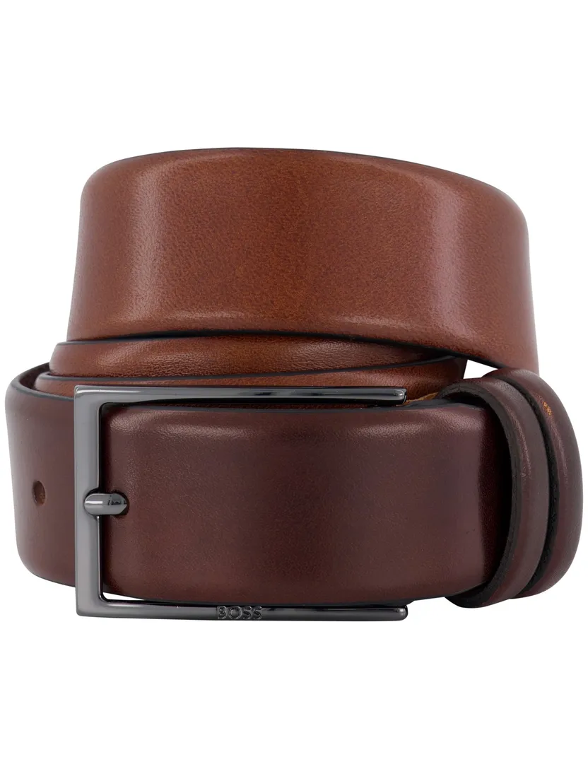 Hugo Boss Carmello riem bruin leer