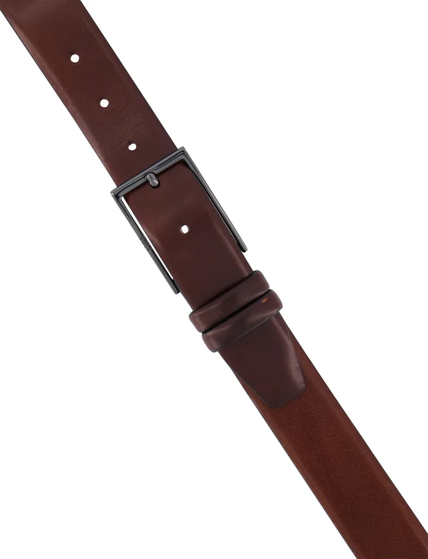 Hugo Boss Carmello riem bruin leer