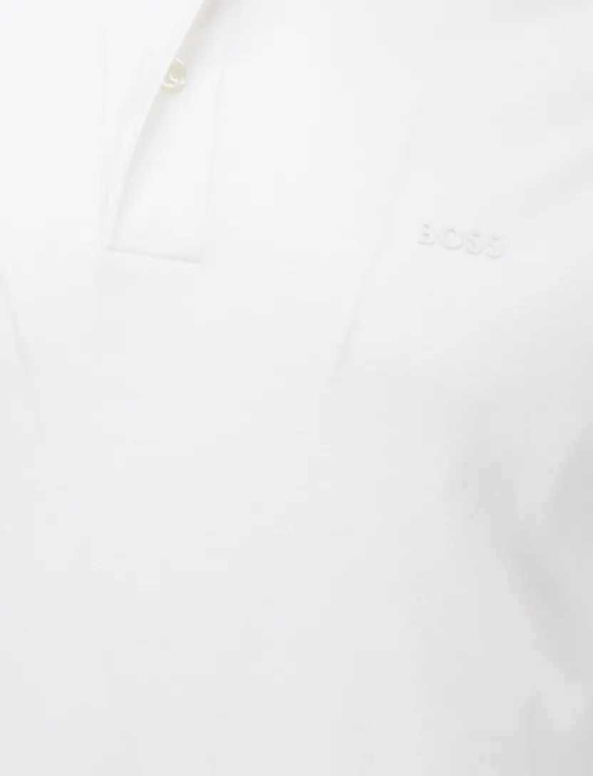 Hugo Boss polo wit White 2-knoops