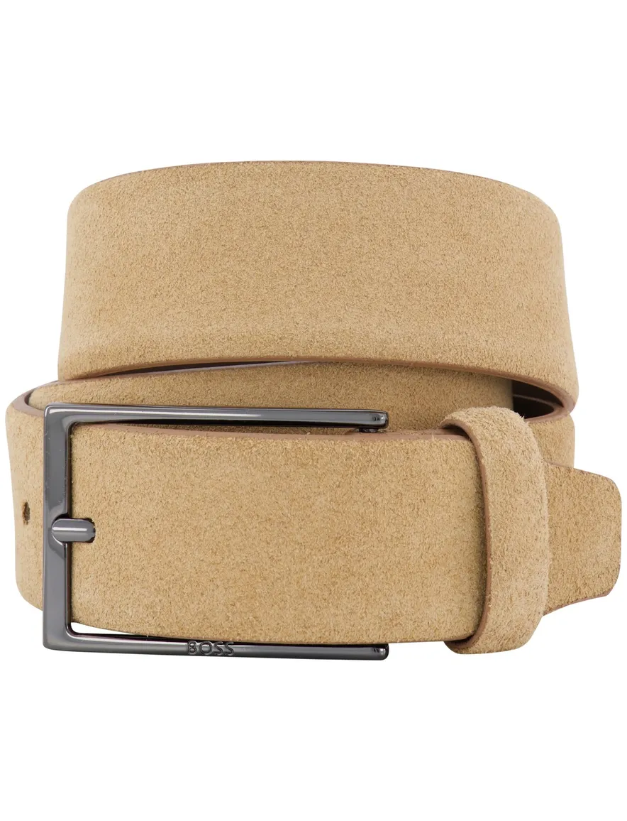 Hugo Boss Calindo riem beige 100% suede