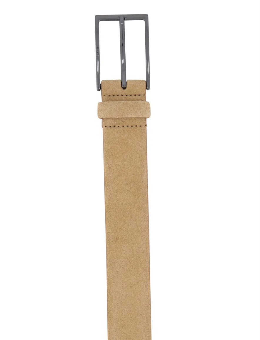 Hugo Boss Calindo riem beige 100% suede