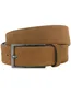 Boss riem leer effen camel