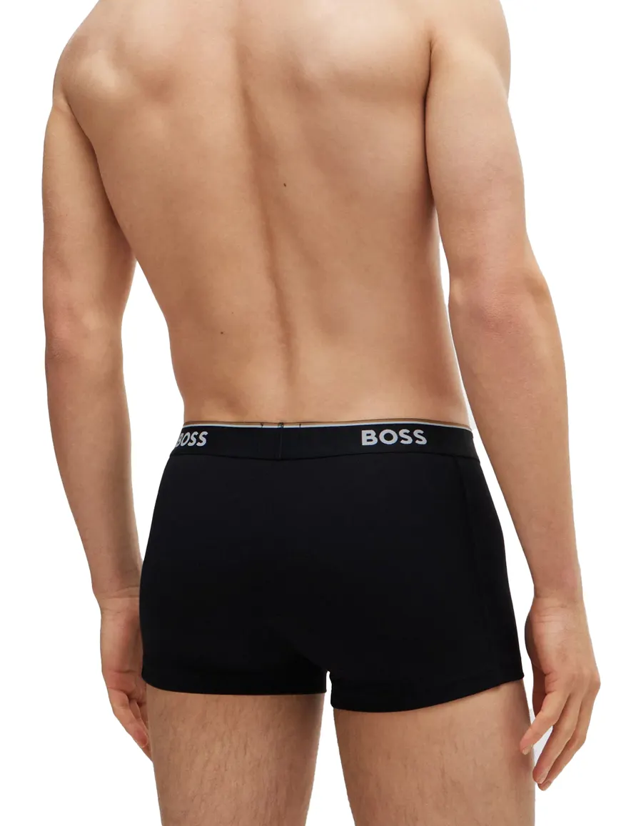 Boxershorts BOSS Black Trunk 3-pack grijs zwart