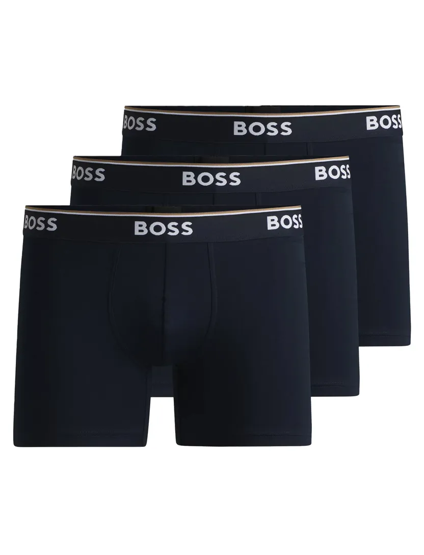 Boss Black Boxershorts 3-pack donkerblauw