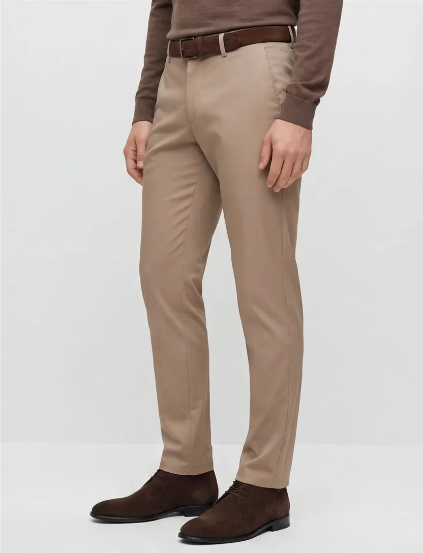 Boss Orange pantalon chino Kaito1 beige zonder omslag