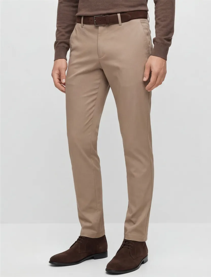 Boss Orange pantalon chino Kaito1 beige zonder omslag