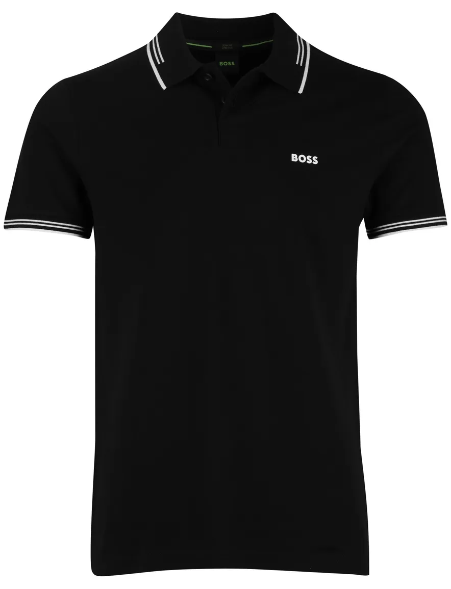 BOSS Green Paul polo zwart slim fit