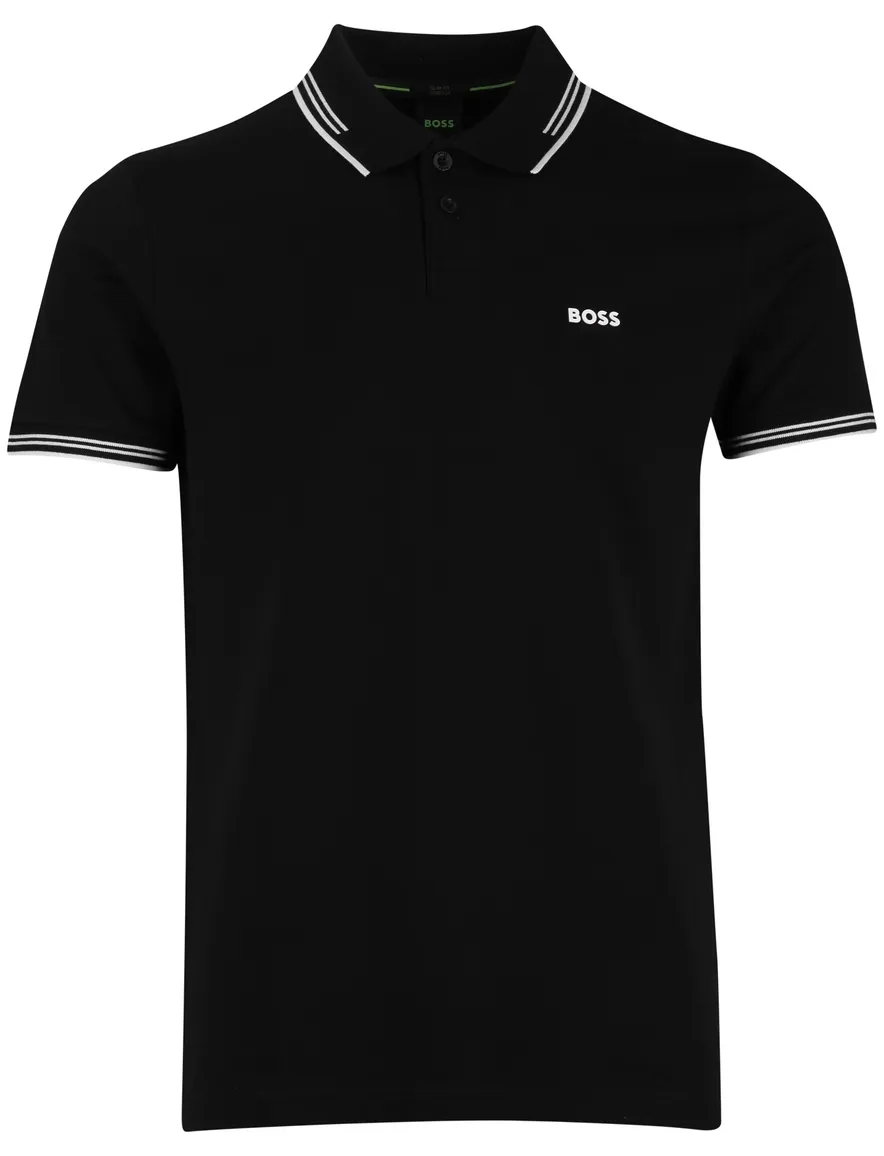 BOSS Green Paul polo zwart slim fit