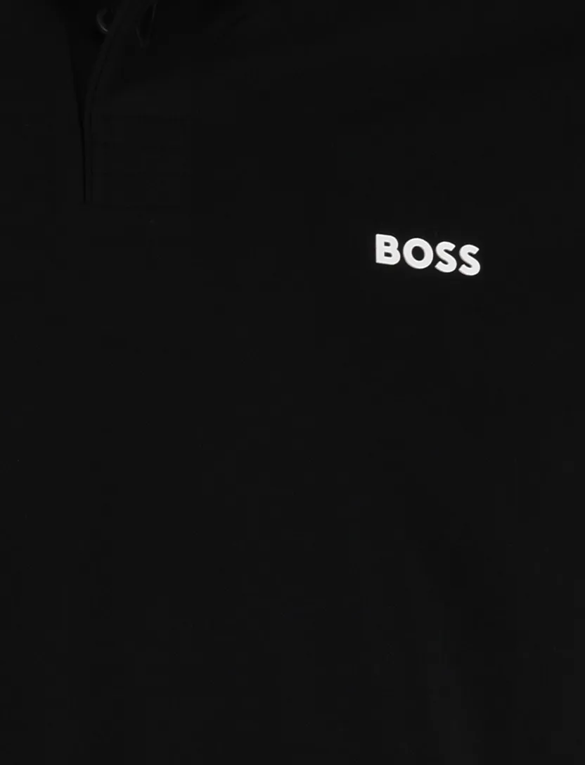 Boss Green Paul polo slim fit effen zwart