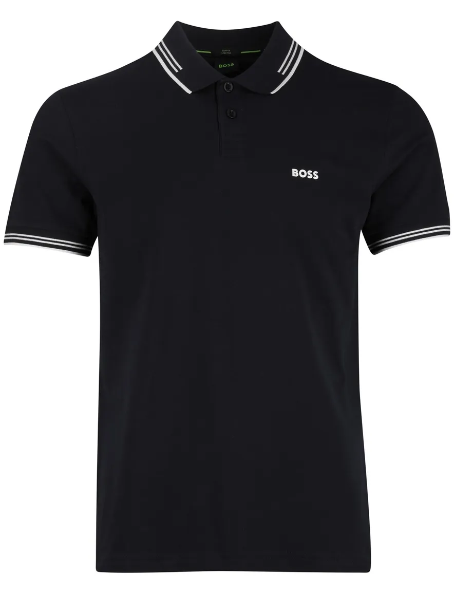 Boss Green Paul polo korte mouw donkerblauw