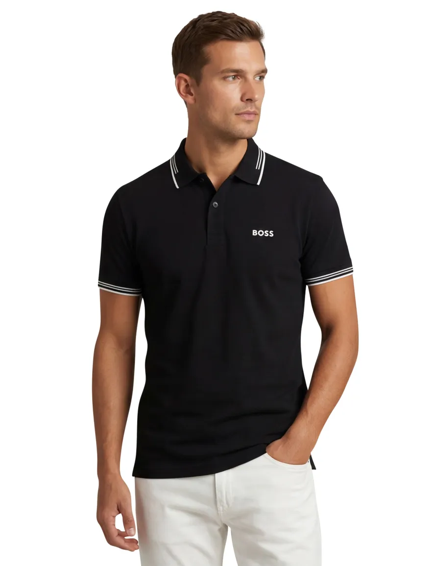 Boss Green Paul polo korte mouw donkerblauw