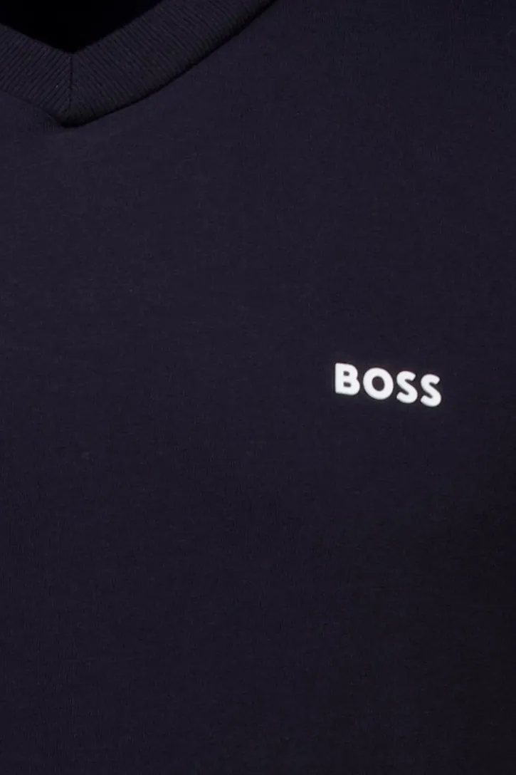 BOSS Green t-shirt donkerblauw v-hals