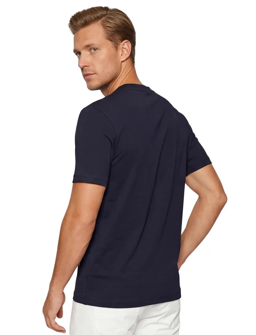 BOSS Green t-shirt donkerblauw v-hals