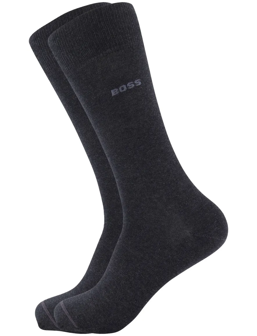 Boss sokken 2-pack donkergrijs katoen