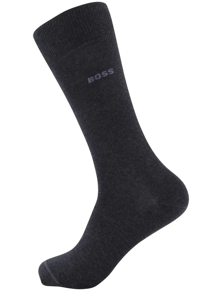 Boss sokken 2-pack donkergrijs katoen