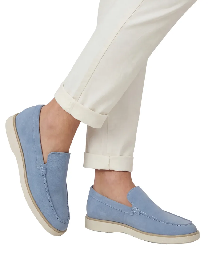Giorgio loafer lichtblauw effen lichte zool laag