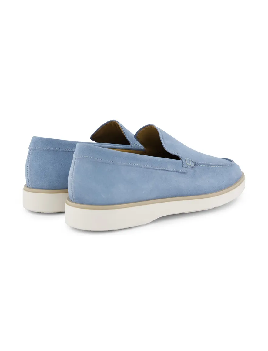 Giorgio loafer lichtblauw effen lichte zool laag
