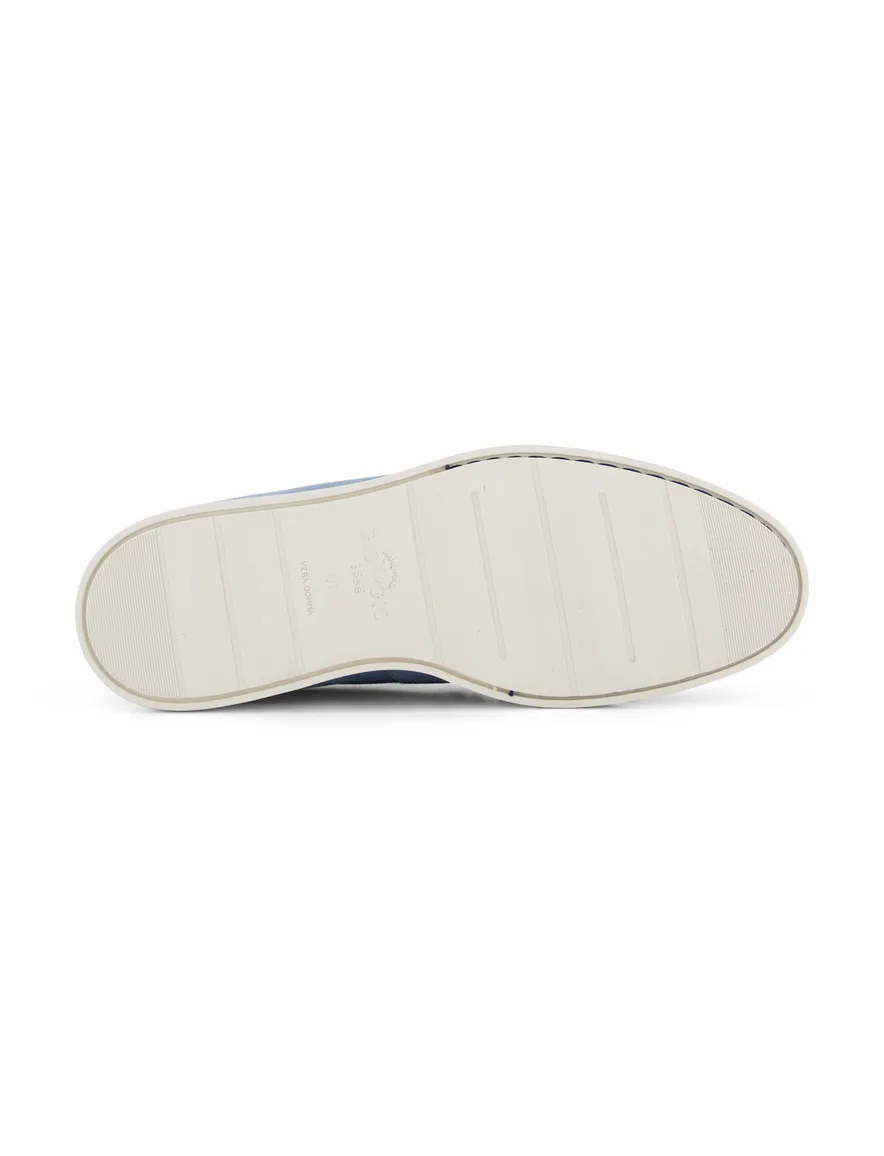Giorgio loafer lichtblauw effen lichte zool laag