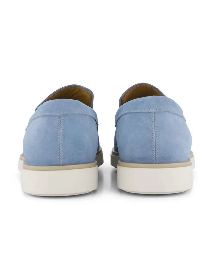 Giorgio loafer lichtblauw effen lichte zool laag