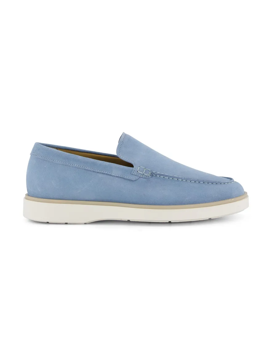 Giorgio loafer lichtblauw effen lichte zool laag