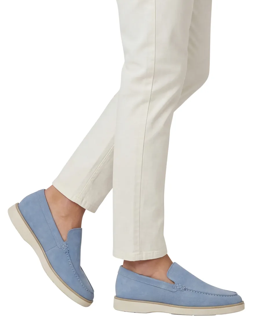 Giorgio loafer lichtblauw effen lichte zool laag