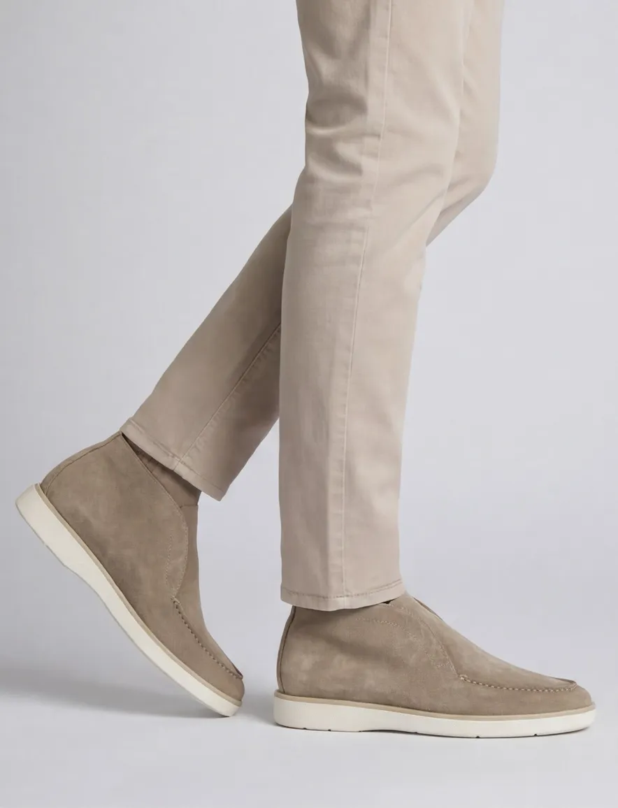 Giorgio instapper beige suede zonder veters