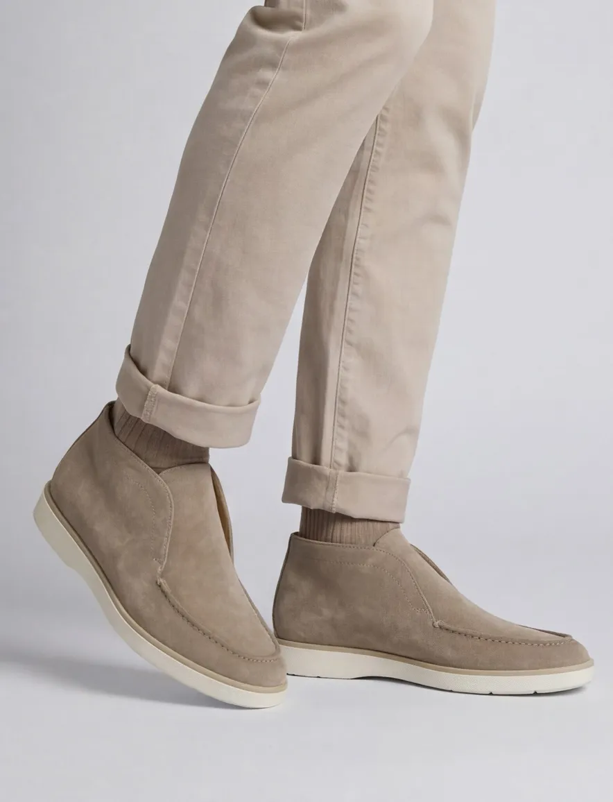 Giorgio instapper beige suede zonder veters