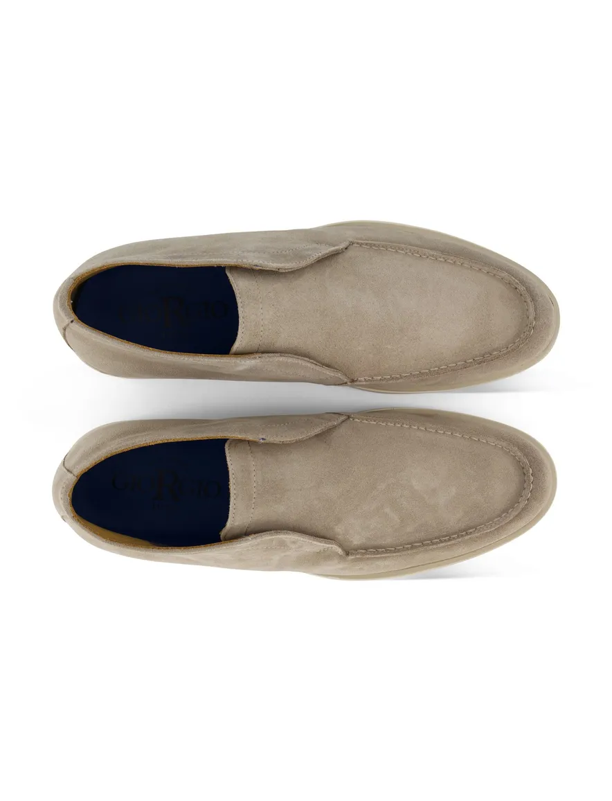 Giorgio instapper beige suede zonder veters