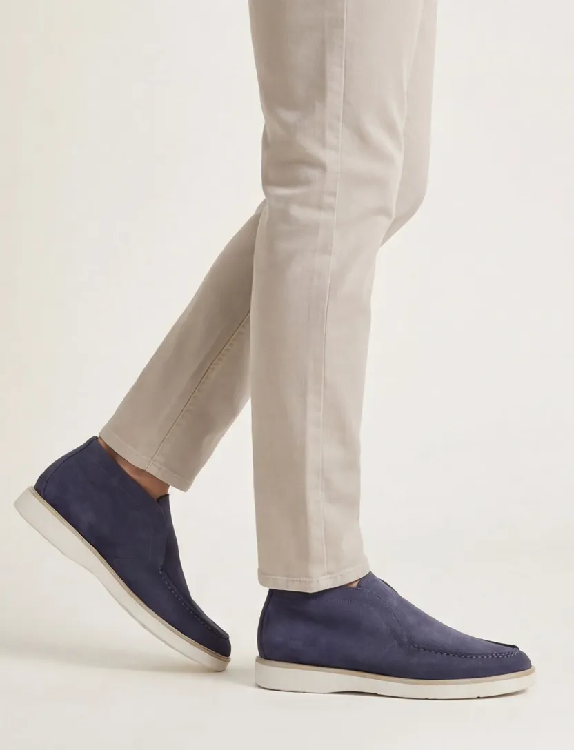 Giorgio schoenen donkerblauw effen leer