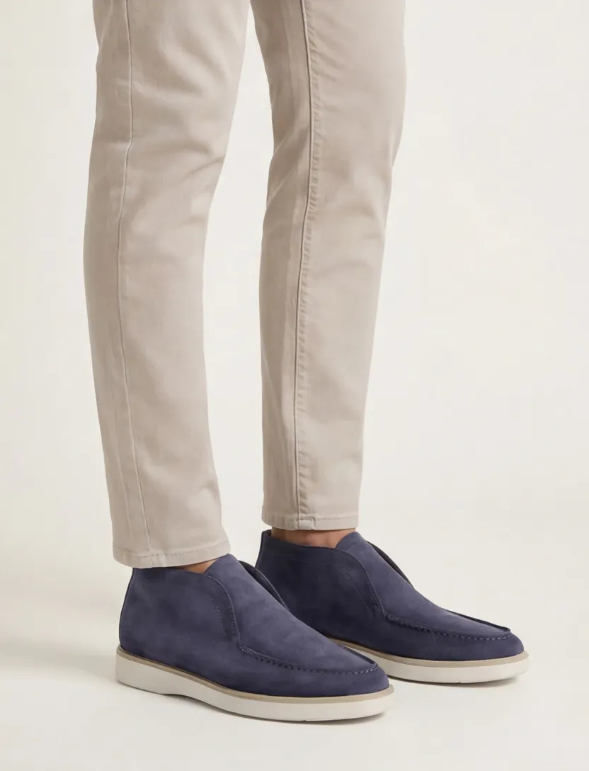 Giorgio schoenen donkerblauw effen leer