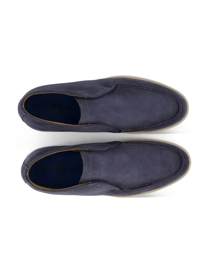 Giorgio schoenen donkerblauw effen leer