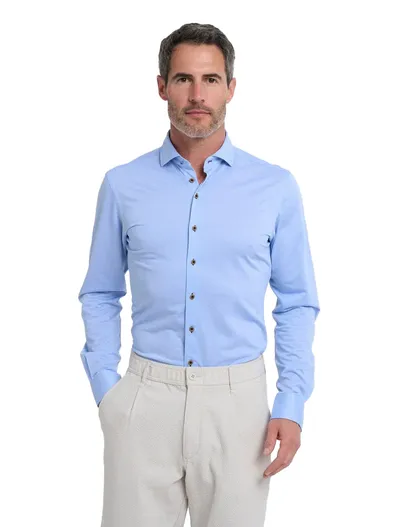 R2 R2 overhemd lichtblauw lange mouw