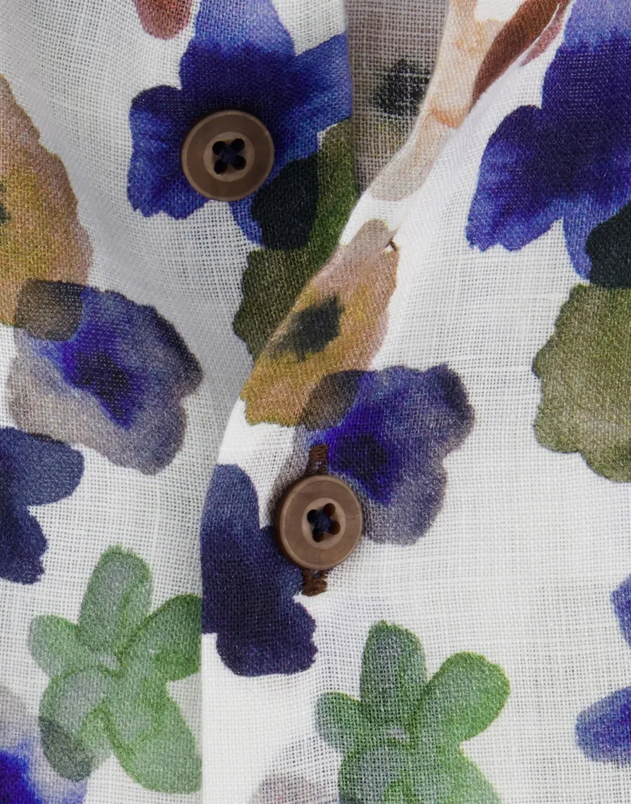 R2 overhemd geprint met bloemen lange mouwen