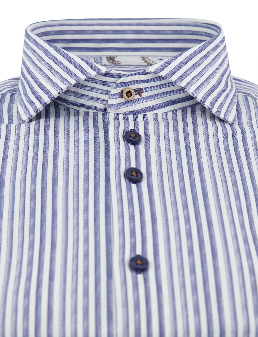 R2 overhemd blauw gestreept