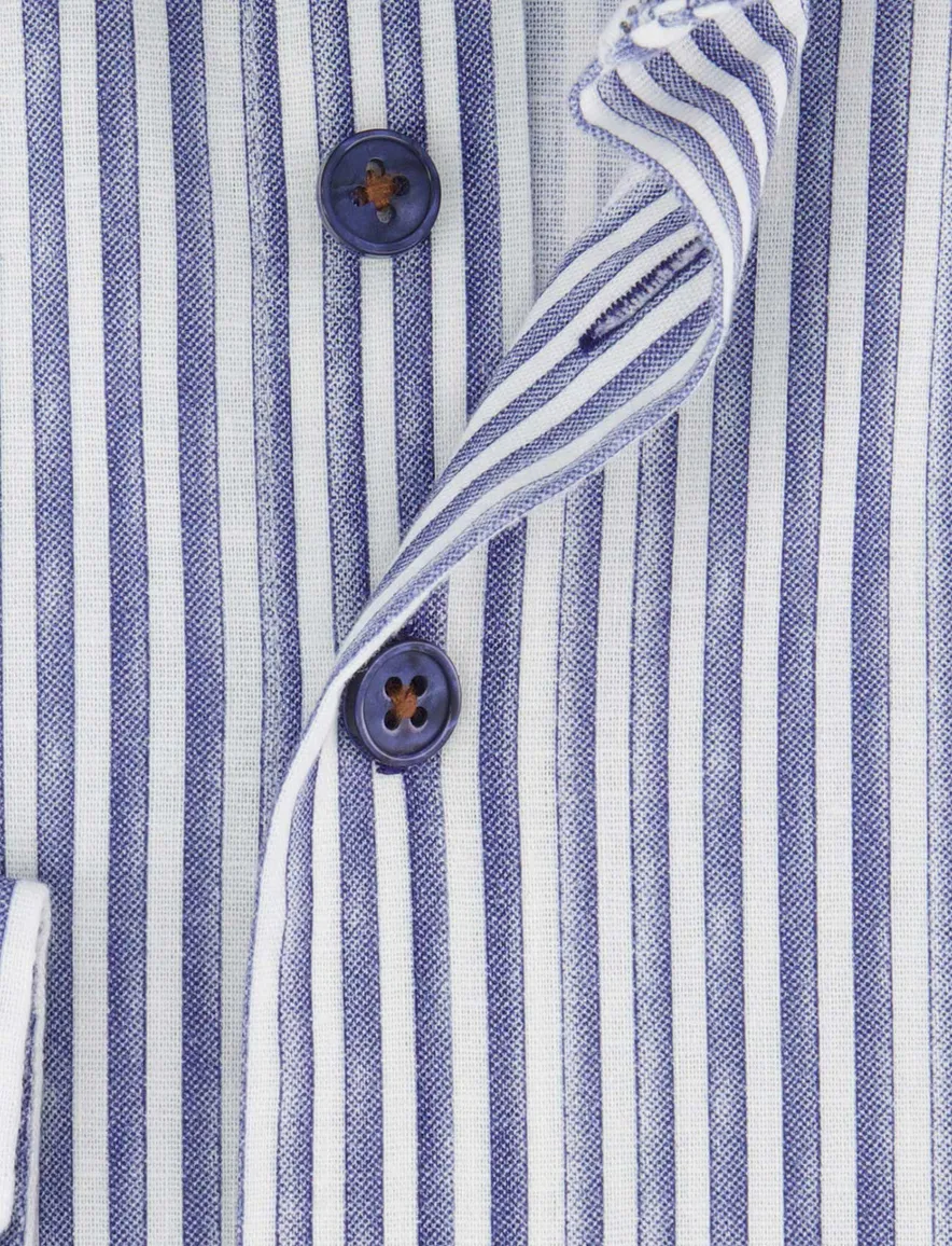 R2 overhemd blauw gestreept